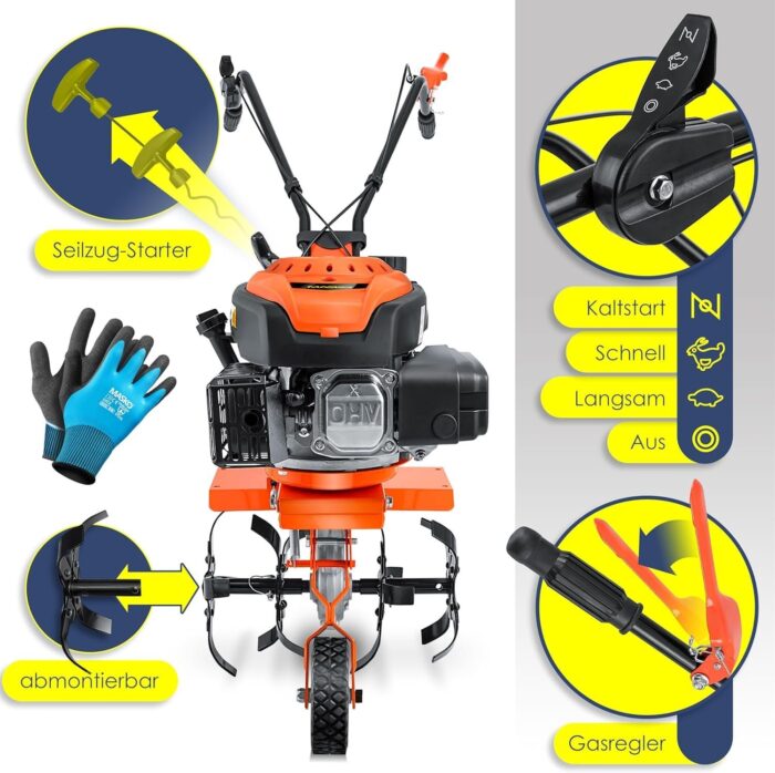 Motoculteur à Essence MK-909 Motobineuse 4,5 KW 173 cm³ – Image 4