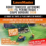 Robot Tondeuse Autonome 24V sans Fil périmétrique - Le Robot Le Plus Simple du marché + Coupe Bordures 24v et 2 Batteries. – Image 5