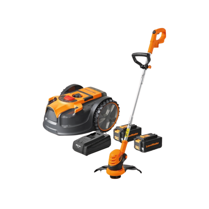 Robot Tondeuse Autonome 24V sans Fil périmétrique - Le Robot Le Plus Simple du marché + Coupe Bordures 24v et 2 Batteries. – Image 1