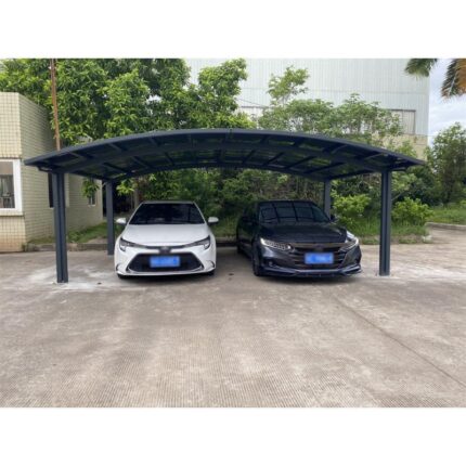 Carport double 30m² en aluminium et polycarbonate transparent EAGLE
