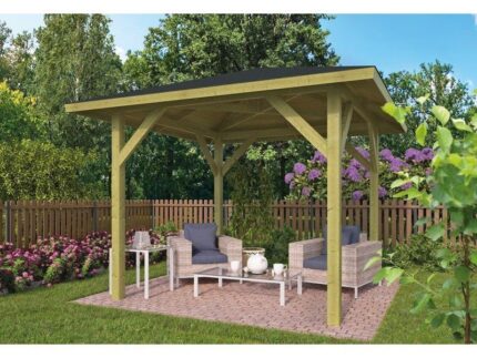 Kiosque de jardin 11m2 338x338cm TOURISTE